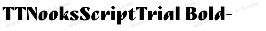 TTNooksScriptTrial Bold字体转换